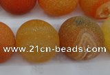 CAG5939 15 inches 20mm round matte druzy agate beads wholesale