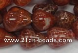 CAG595 15.5 inches 15*20mm teardrop natural fire agate beads