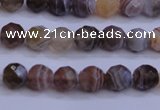 CAG5960 15.5 inches 6mm faceted round botswana agate beads wholesale