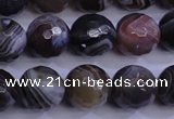 CAG5962 15.5 inches 10mm faceted round botswana agate beads wholesale