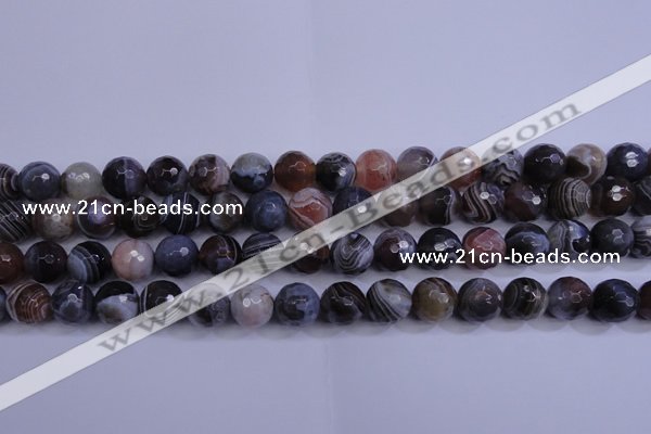 CAG5962 15.5 inches 10mm faceted round botswana agate beads wholesale