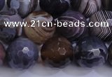 CAG5963 15.5 inches 12mm faceted round botswana agate beads wholesale