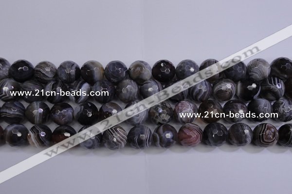 CAG5964 15.5 inches 14mm faceted round botswana agate beads wholesale