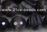 CAG5966 15.5 inches 18mm faceted round botswana agate beads wholesale