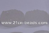 CAG5981 15.5 inches 18*25mm oval white agate gemstone beads