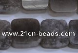 CAG5987 15.5 inches 20*20mm square grey agate gemstone beads