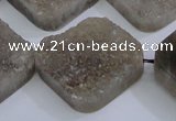 CAG5989 15.5 inches 25*25mm diamond grey agate gemstone beads