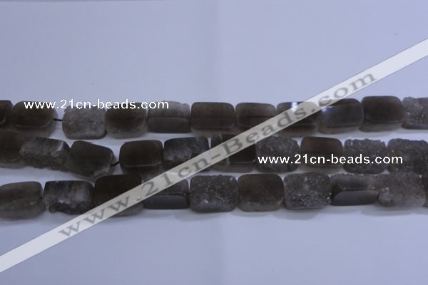 CAG5990 15.5 inches 15*20mm rectangle grey agate gemstone beads