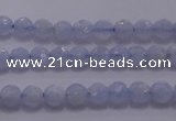 CAG5995 15.5 inches 4mm faceted round blue lace agate beads