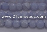 CAG5996 15.5 inches 6mm faceted round blue lace agate beads