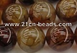 CAG6050 15.5 inches 18mm round dragon veins agate beads