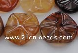 CAG6055 15.5 inches 20mm wavy coin dragon veins agate beads