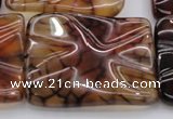 CAG6067 15.5 inches 30*40mm wavy rectangle dragon veins agate beads