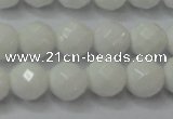 CAG6101 15.5 inches 6mm faceted round white agate gemstone beads