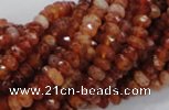 CAG611 15.5 inches 4*6mm faceted rondelle natural fire agate beads