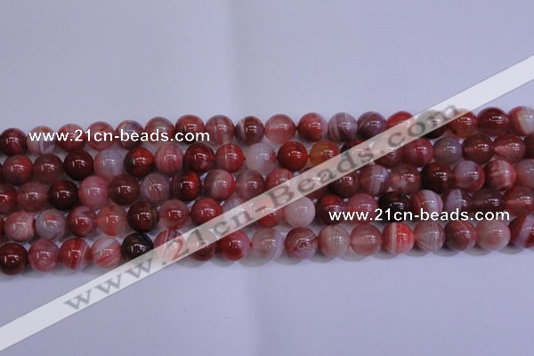 CAG6112 15.5 inches 8mm round south red agate gemstone beads