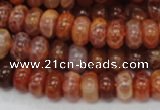 CAG616 15.5 inches 6*10mm rondelle natural fire agate beads