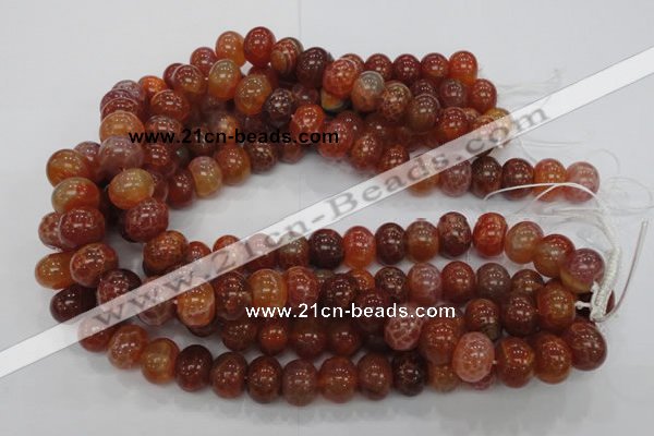 CAG617 15.5 inches 12*16mm rondelle natural fire agate beads