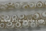 CAG6173 15 inches 14mm faceted round tibetan agate gemstone beads