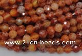 CAG619 15.5 inches 6mm faceted round natural fire agate beads