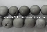 CAG6222 15 inches 8mm round plated druzy agate beads wholesale