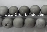 CAG6223 15 inches 10mm round plated druzy agate beads wholesale