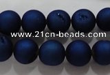 CAG6243 15 inches 10mm round plated druzy agate beads wholesale