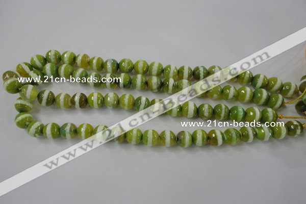 CAG6360 15 inches 12mm faceted round tibetan agate gemstone beads