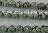 CAG6410 15 inches 10mm faceted round tibetan agate gemstone beads