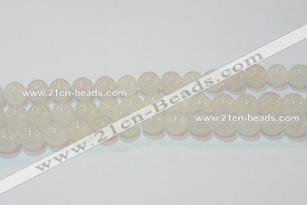 CAG6504 15.5 inches 12mm round Brazilian white agate beads