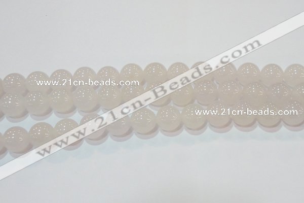 CAG6505 15.5 inches 14mm round Brazilian white agate beads