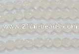 CAG6510 15.5 inches 4mm faceted round Brazilian white agate beads