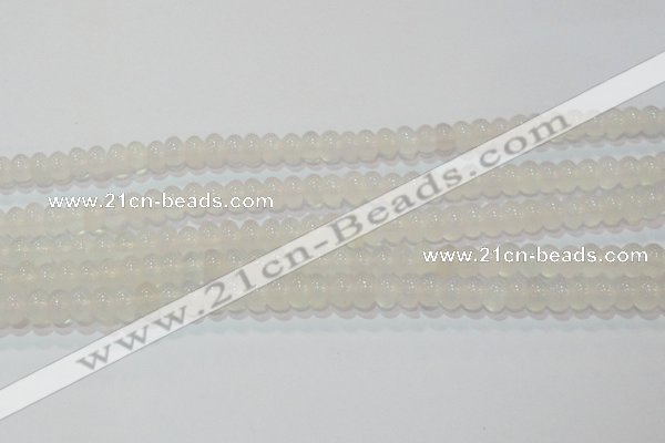 CAG6520 15.5 inches 4*6mm rondelle Brazilian white agate beads