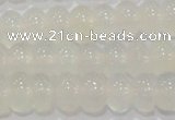 CAG6522 15.5 inches 6*10mm rondelle Brazilian white agate beads