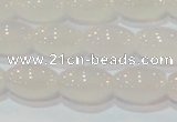 CAG6525 15.5 inches 8*12mm rice Brazilian white agate beads