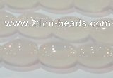 CAG6526 15.5 inches 10*14mm rice Brazilian white agate beads