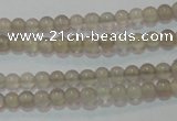 CAG6530 15.5 inches 3mm round Brazilian grey agate beads