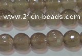 CAG6537 15.5 inches 8mm faceted round Brazilian grey agate beads