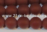 CAG6555 15.5 inches 10mm round matte red agate beads wholesale