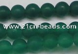 CAG6569 15.5 inches 8mm round matte green agate beads wholesale