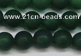 CAG6570 15.5 inches 10mm round matte green agate beads wholesale