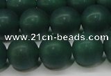 CAG6571 15.5 inches 12mm round matte green agate beads wholesale