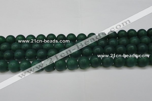 CAG6571 15.5 inches 12mm round matte green agate beads wholesale