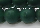 CAG6573 15.5 inches 16mm round matte green agate beads wholesale