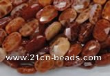 CAG660 15.5 inches 8*12mm faceted rectangle natural fire agate beads