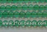 CAG6600 15.5 inches 2mm round green agate gemstone beads