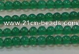 CAG6601 15.5 inches 2mm round green agate gemstone beads