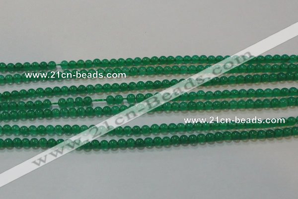 CAG6601 15.5 inches 2mm round green agate gemstone beads