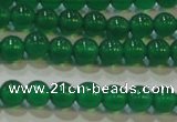 CAG6603 15.5 inches 4mm round green agate gemstone beads