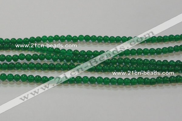 CAG6603 15.5 inches 4mm round green agate gemstone beads